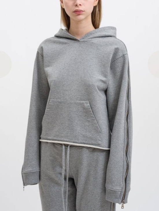 RtA Sweaters - RTA Grey Zipper Hoodie